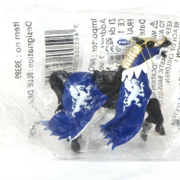 Papo Knight Figurines, NEW in BAGS & TAGS - King, Knight, 2 horses & Dragon - Picture 10 of 14